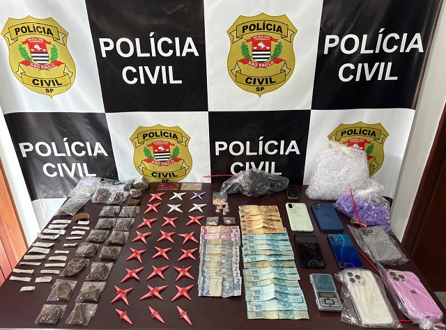A quantidade de drogas apreendidas será divulgada pela Polícia 